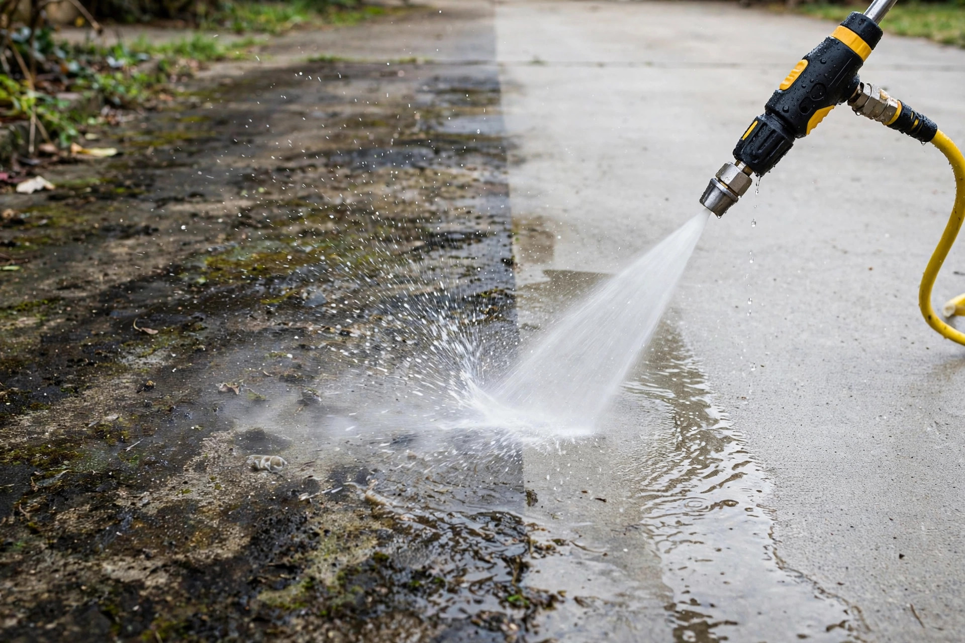 Sample pressure washing website concept photography